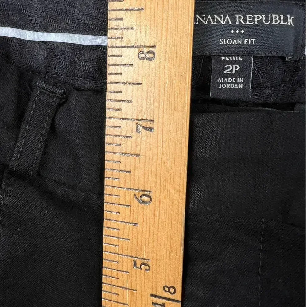 2 Pairs Banana Republic Sloan Fit Petite Pants Black and Navy Slim Ankle - 2P